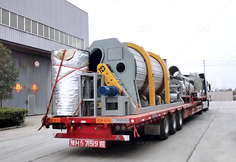 酒糟發酵料烘干機發貨